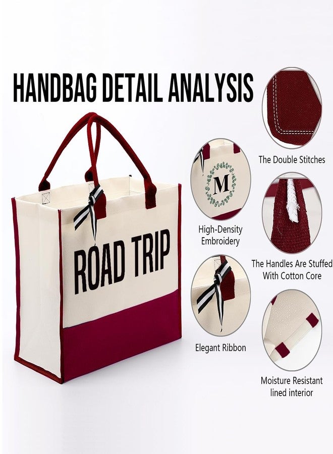 EDCTO Canvas Tote Bag, Cotton Canvas Tote Bag, Creative Gifts for Women Friend Her, Canvas Tote Bags for Women, Womens Weekend Bag, Gift for Road Trip Camping Picnic Beach Travel Vacation Short Trip A - Image 4